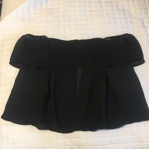 Off the shoulder black shirt